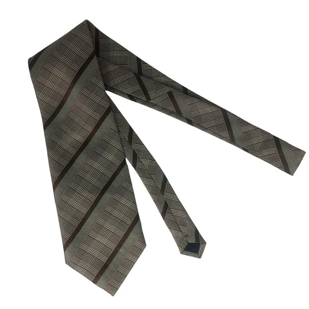 Brown Diagonal Stripe Tie